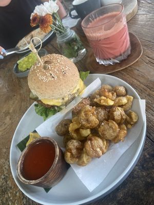 Cheese burger   at The Shady Shack in Canggu