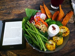 Protein bowl at The Shady Shack in Canggu
