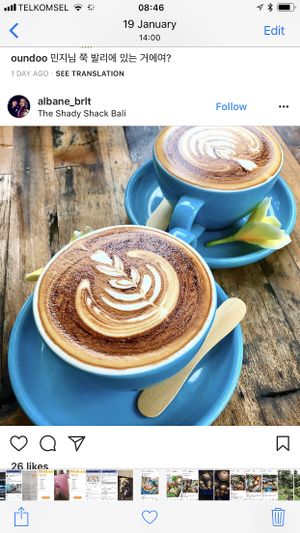 Coffee lovers  at The Shady Shack in Canggu