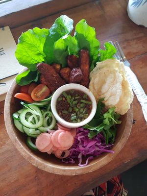 Tempe salad bowl at The Shady Shack in Canggu