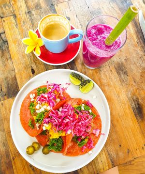 Jackfruit tacos at The Shady Shack in Canggu