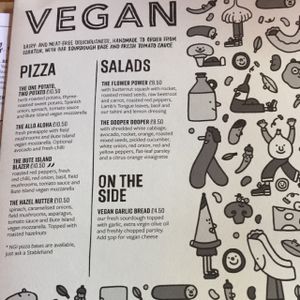 Menu at The Stable in Bath