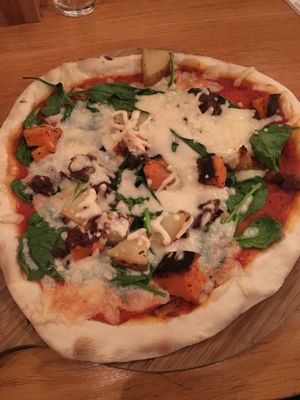 The one potato, two potato pizza  at The Stable in Bath