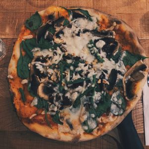 the hazelnutter vegan pizza at The Stable in Bath