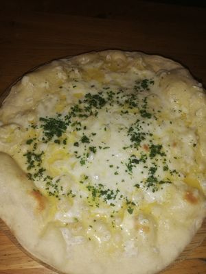 Cheezey garlic bread at The Stable in Bath