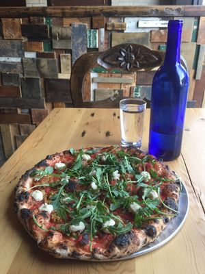 vegan ricotta & sausage pizza at Paulie Gee's in Chicago