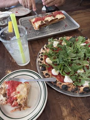 vegan "carnivore" detroit pizza & vegan de ricotta  at Paulie Gee's in Chicago
