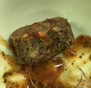 Spinach dumpling and chilli sauce at Zionly Manna in South East London