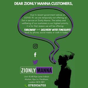 We have NOW PROVIDED LIMITED SEATING at Zionly Manna in South East London