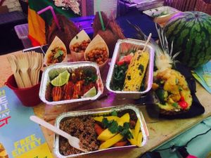 100% vegan caribbean food - street food style! From mango curry peas to trini channa, jerk pineapple and fresh coconut milk! Not forgetting the most out of this world plantains! at ItalFresh in Liverpool