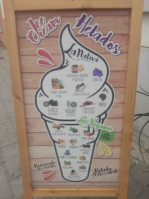 carta at Heladeria La Nativa in Fuerteventura