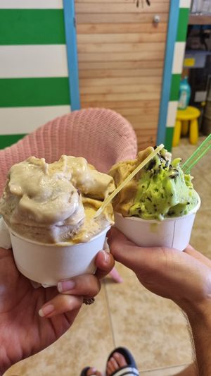 4 amazing flavours each! at Heladeria La Nativa in Fuerteventura