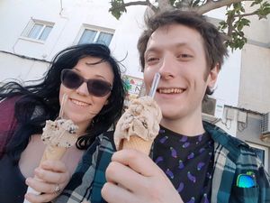 banana split !  at Heladeria La Nativa in Fuerteventura