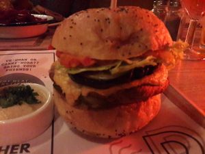 Seitan burger at The Deaf Institute Bar and Kitchen in Manchester