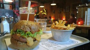 vegan burger menu at The Deaf Institute Bar and Kitchen in Manchester