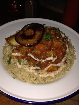 Moroccan tagine  at The Deaf Institute Bar and Kitchen in Manchester