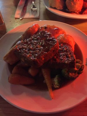 sunday vegan roast - yummmmy!! at The Deaf Institute Bar and Kitchen in Manchester