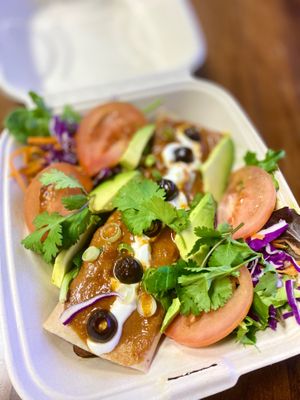 Raw enchilada  at Country Organics in Redding