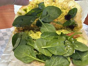 Inside the vegan wrap   at Country Organics in Redding