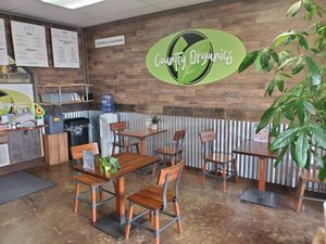 Inside seating at Country Organics in Redding