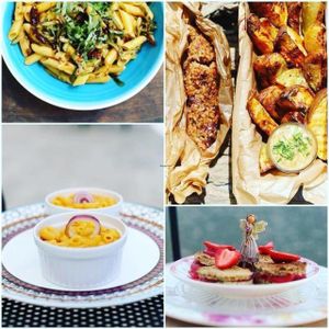 some of our beautiful, healthy, vegan meals  at Great Bistro in Budapest