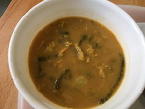 kale coconut soup at Great Bistro in Budapest