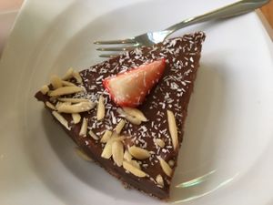 chocolate strawberry deliciousness! at Great Bistro in Budapest