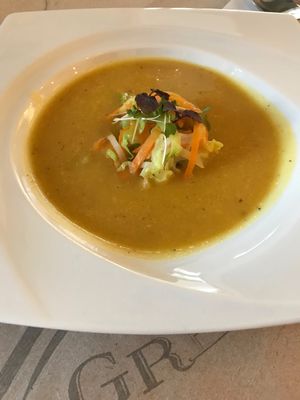 Saffron soup at Great Bistro in Budapest