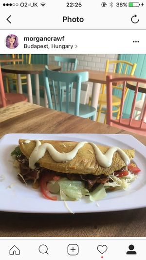 chickpea omelette at Great Bistro in Budapest