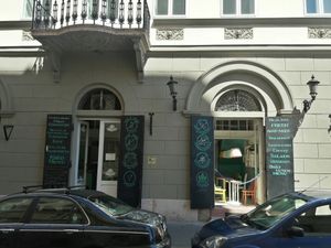 The façade of the resto at Great Bistro in Budapest