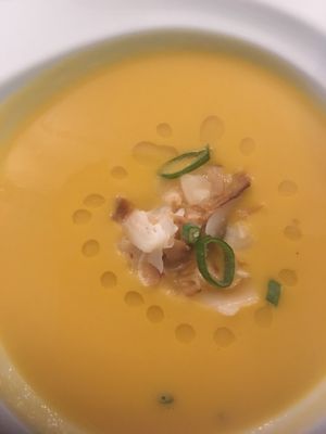 Vietnamese sweet potato soup. at Great Bistro in Budapest