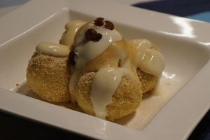 Hungarian Sweet Cottage Cheese Dumplings   at Great Bistro in Budapest