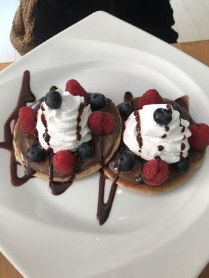 Pancakes with Nutella  at Great Bistro in Budapest