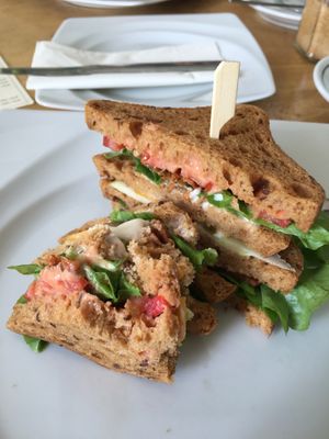 The Club sandwich was amazing, sorry about munching into it before taking the photo 😊 at Great Bistro in Budapest