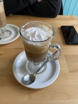 Caramel latte at Great Bistro in Budapest