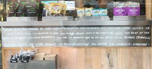 Sign in store at Juice Press - Hell's Kitchen in New York City