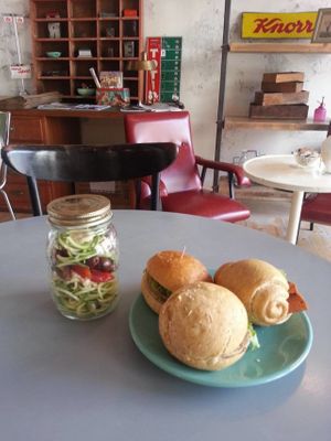 Zucchini noodles, vegan panini at Bar Lento in Rimini