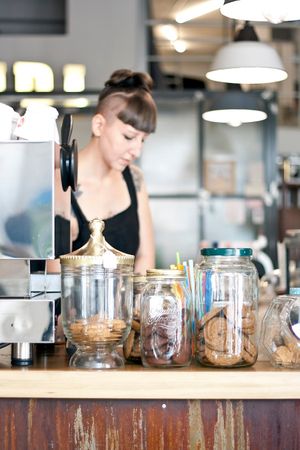 We love coffee & biscuits! at Bar Lento in Rimini