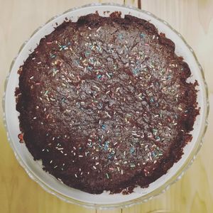 chocolate cake at Bar Lento in Rimini