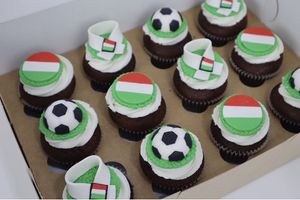 Soccer theme cupcakes   at Vegan Art by Indira in Miami