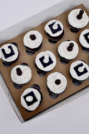 Chess theme cupcakes   at Vegan Art by Indira in Miami