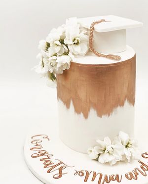 Vegan + GF graduation cake at Vegan Art by Indira in Miami