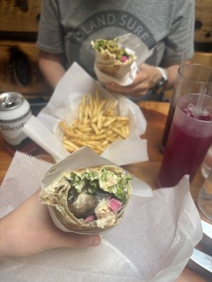 Vegan shawarma wrap was delicious   at Ziatun in Beacon