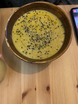 DELICIOUS AND COMFORTING soup  at O Xexexe in Costa Da Caparica