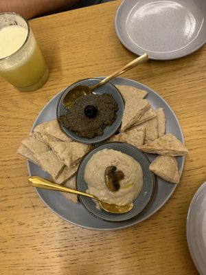 Mushroom and olive spreads 👍  at O Xexexe in Costa Da Caparica