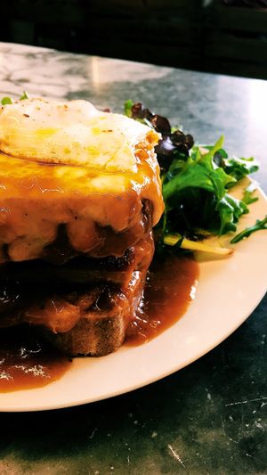 Vegetarian Francesinha “vegan version available too” at O Xexexe in Costa Da Caparica