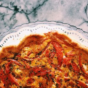 Feta cheese quiche “vegetarian” at O Xexexe in Costa Da Caparica