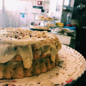 White Chocolate/Cardamom and pistachio cake “vegetarian”  at O Xexexe in Costa Da Caparica