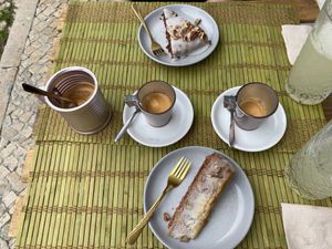 Pecan and Cheesecake, Short/Normal/Long Espresso at O Xexexe in Costa Da Caparica