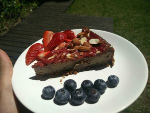 Birthday cheesecake at O Xexexe in Costa Da Caparica